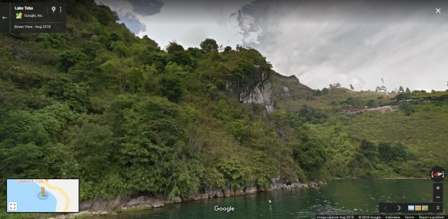 Pemandangan Batu Gantung di Google Street View. (Foto: Google)
