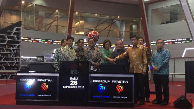 Penerbitan Obligasi FIF Tahap IV Tahun 2018 di Main Hall BEI, Jakarta, Rabu (26/9/2018).  (Foto: Nurul Nur Azizah/kumparan)