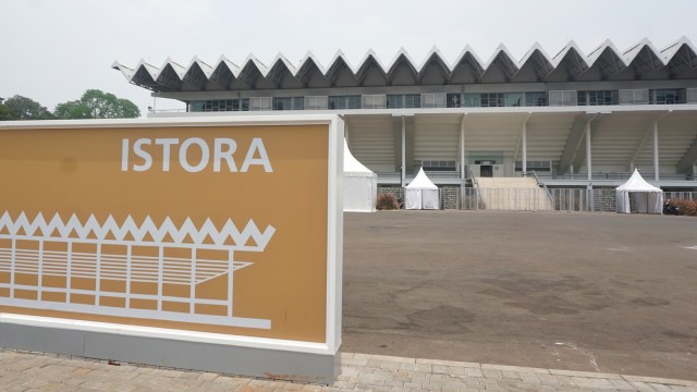 Venue bulutangkis di Istora Senayan, GBK, Jakarta, Rabu (26/9/2018). (Foto: Irfan Adi Saputra/kumparan)