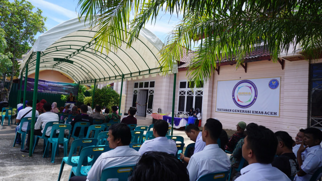 Suasana peresmian yayasan rumah GEMA, pusat rehabilitasi korban penyalahgunaan narkoba di Aceh, Rabu (26/9/2018). (Foto: Zuhri Noviandi/kumparan)