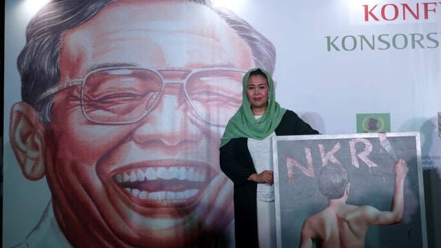 Konsorsiun Kader Gus Dur deklarasikan dukung paslon nomori urut 1 Joko Widodo dan Ma'ruf Amin. (Foto: Fanny Kusumawardhani/kumparan)
