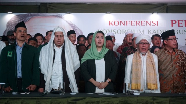 Konferensi pers konsorsium kader Gus Dur di Jakarta, Rabu (26/9/2018). (Foto: Fanny Kusumawardhani/kumparan)