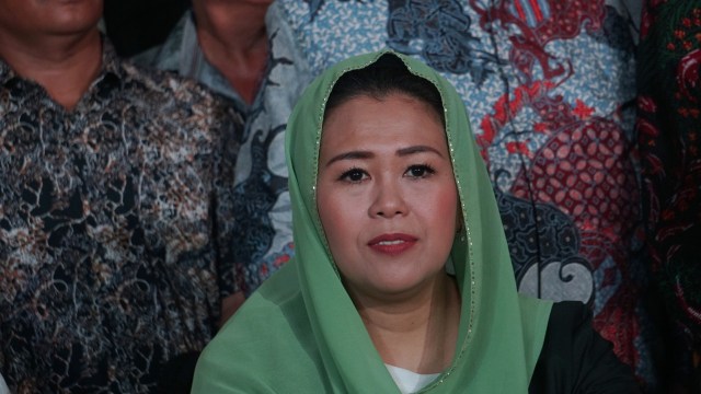 Yenny Wahid mewakili keluarga besar dan simpatisan Gus Dur mendeklarasikan dukungan terhadap pasangan calon presiden nomor urut satu yaitu Joko Widodo dan Ma'ruf Amin di Jakarta, Rabu (26/9/2018). (Foto: Fanny Kusumawardhani/kumparan)