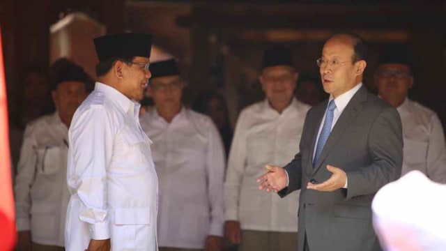 Dubes Cina untuk Indonesia, Xiao Qian temui Prabowo di Hambalang, Rabu (26/9).  (Foto: Tim Media Prabowo)
