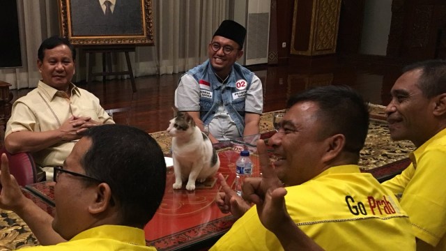 Capres nomor urut 1 Prabowo bertemu GoPrabu (Foto: Twitter @prabowo)