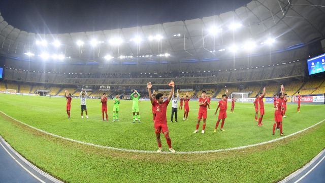 Timnas U-16 di akhir laga melawan Vietnam. Foto: Adam Aidil. Dok AFC.