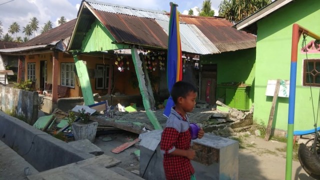 Kerusakan akibat gempa di Kabupaten Donggala, Jumat (28/8). (Foto: Dok. Sutopo)