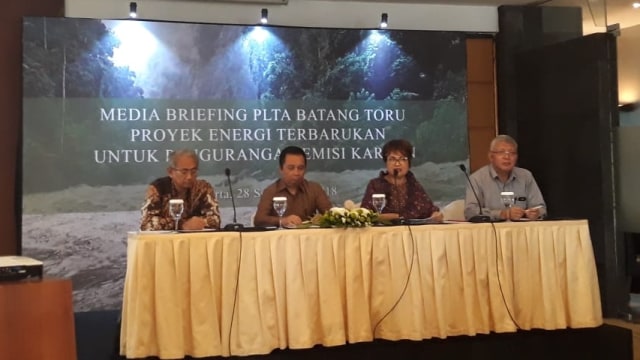 Konferensi proyek PLTA Batang Toru oleh PT NSHE di Graha CIMB Niaga, Jakarta (Foto: Ema Fitriyani/kumparan)