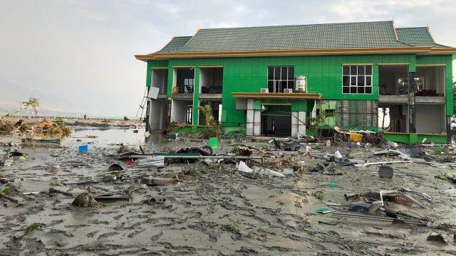 Kondisi Kampus IAIN Palu, Sabtu (29/9/2018). (Foto: Dok. Istimewa)