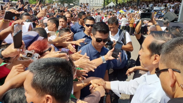 Jokowi di acara Berkabung dan Doa untuk Donggala, Minggu (30/9) di Sriwedari Solo. (Foto: Dok. Istimewa)
