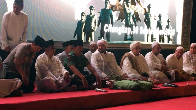 Panglima TNI hadir di Tabligh Akbar dan doa bersama di Mabes TNI Cilangkap, Jakarta Timur. (Foto: Raga iman/kumparan)