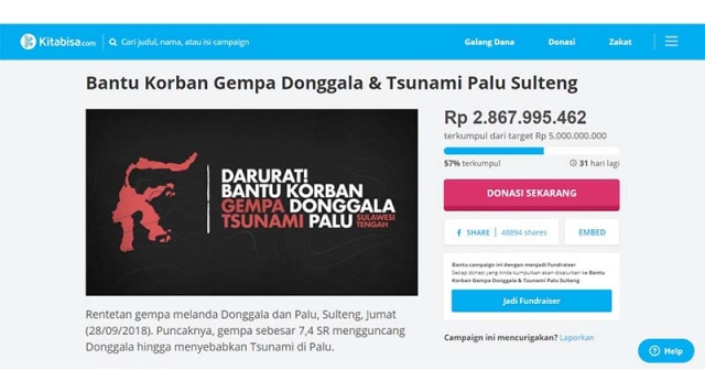 Situs – Situs Donasi Terpercaya untuk Membantu Keluarga Kita di Palu dan Donggala (2)