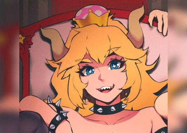 Ilustrasi karakter Bowsette. (Foto: Erica June)