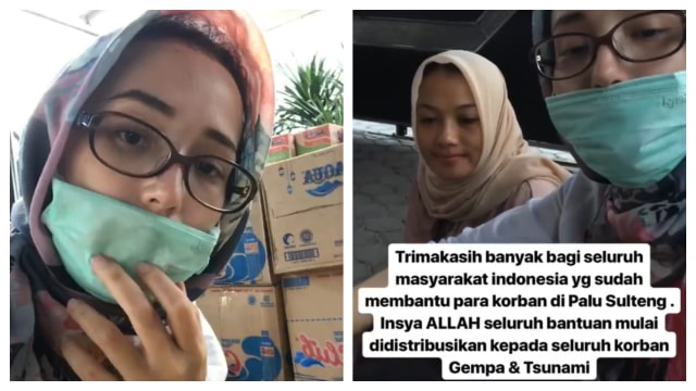 Ucapan terima kasih istri Pasha Ungu untuk para donatur (Foto: IG @adeliapasha)