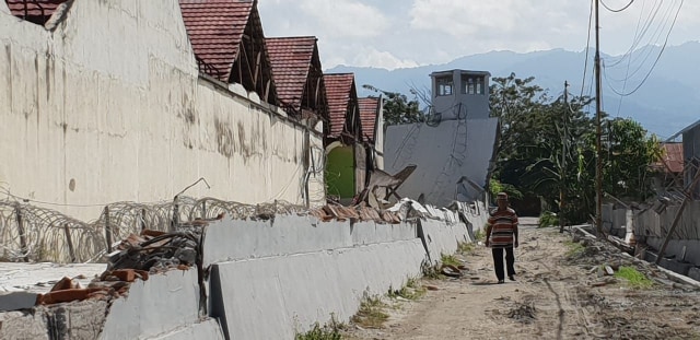 Kondisi Lapas Palu yang rusak karena gempa. (Foto: Dok: Ditjen Pemasyarakatan Kementerian Hukum dan HAM)