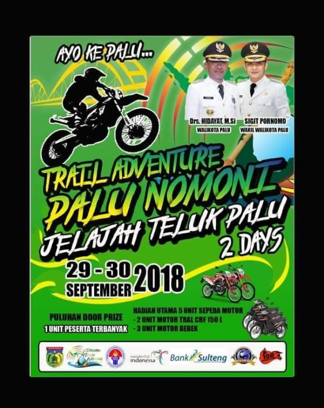 Poster acara Trail Adventure Palu Nomoni (Foto: dok. Istimewa)