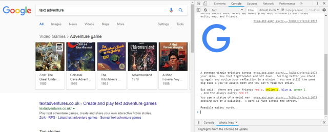 Game tersembunyi di mesin pencari Google. (Foto: Google)