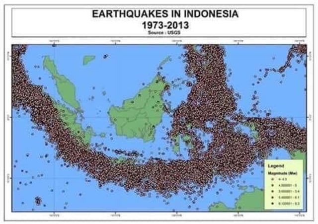 Peta gempa Indonesia (Foto: Istimewa)