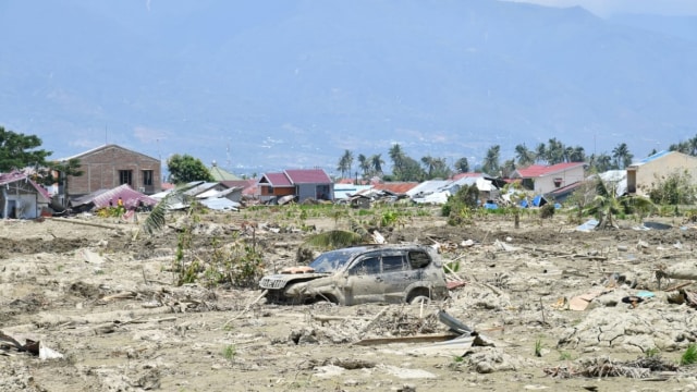 Lokasi gempa dan tsunami di Palu, Sulawesi Tengah.
 (Foto: Dok. Biro Pers Setpres)