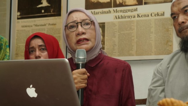 Konferensi pers Ratna Sarumpaet terkait kebohongannya, Rabu (3/10/2018). (Foto: Irfan Adi Saputra/kumparan)