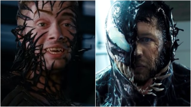 Topher Grace dan Tom Hardy sebagai Venom (Foto: YouTube.com/MovieClips/Sony Pictures Entertainment)