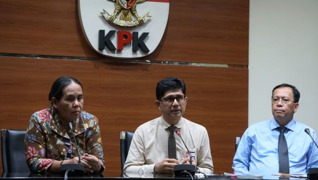 Konferensi pers KPK terkait OTT pegawai Dirjen Pajak di Ambon, Kamis (10/4). (Foto: Nugroho Sejati/kumparan)