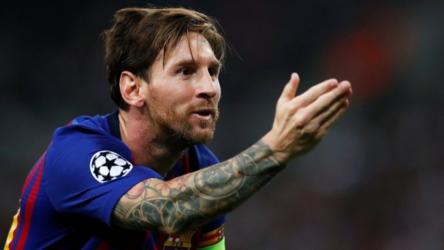 Selebrasi Messi di Wembley. (Foto: Reuters/Eddie Keogh)