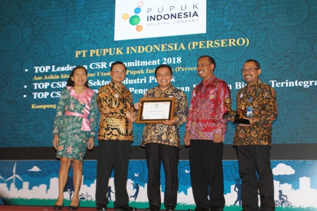 Pupuk Indonesia Raih Penghargaan di TOP CSR Award 2018 (Foto: Pupuk Indonesia)