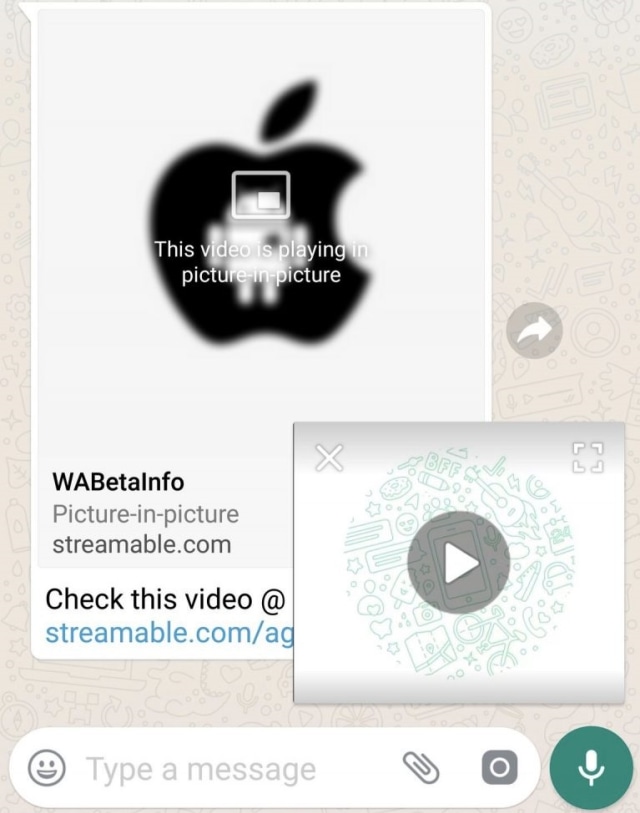 WhatsApp di Android Bisa Nonton Video Sambil Chatting, (Foto: WABetaInfo)