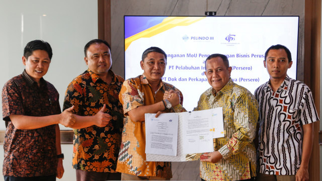 MoU pengembangan Tanjung Perak, Pelindo III akan Relokasi DPS, Jumat (5/10/20180. (Foto: Dok. Humas Pelindo III )