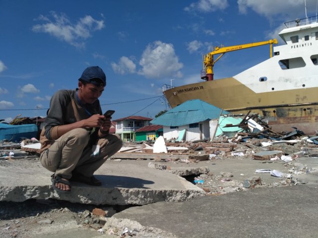 Eben menyisir kota Palu (Foto: Istimewa)