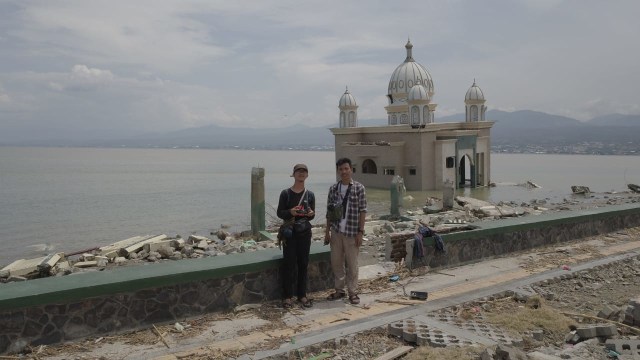 Wartawan kumparan, Jamal dan Eben, berada di Palu. (Foto: kumparan)