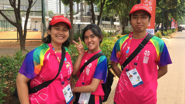 Volunteer Asian Para Games 2018. (Foto: Fachrul Irwinsyah/kumparan)