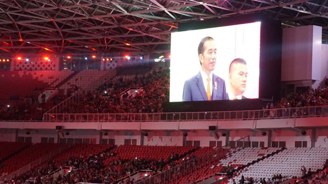 Jokowi di Opening Ceremony Asian Para Games 2018, Gelora Bung Karno, Sabtu (6/10/2018). (Foto: Yudhistira Amran Saleh/kumparan)