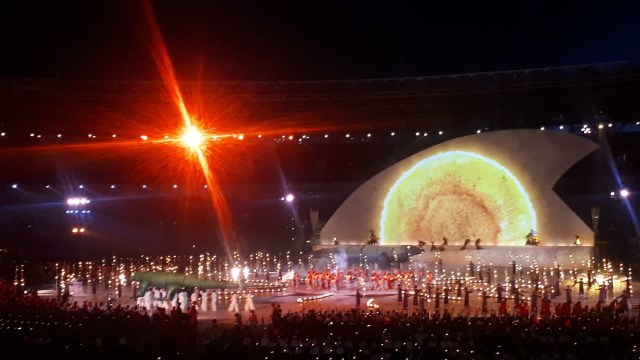 Segmen 'Panggilan Matahari' setelah Asian Para Games resmi dibuka. (Foto: Karina Nur Shabrina/kumparan)