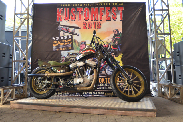 Harley-Davidson Sportster Evolution hasil modifikasi 'Belo Negoro' (Foto: dok. Kustomfest 2018)