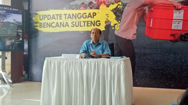 Kepala BNPB Sutopo Purwo Nugroho saat konferensi pers soal bencana Sulawesi Tengah, Minggu (7/10/2018). (Foto: Nabilla Fatiara/kumparan)