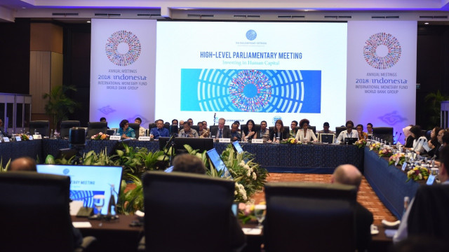 Suasana di High Level Parliamentary Meeting IMF-WB Nusa Dua, Bali. (Foto: Dok. Humas Kemenko Perekonomian)