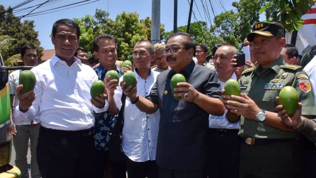 Mentan Amran Sulaiman melepas ekspor komoditas hortikultura di Kantor Dinas Pertanian Provinsi Jawa Timur, Surabaya. (Foto: Dok. Kementerian Pertanian)