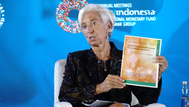 Direktur Pelaksana IMF, Christine Lagarde di Seminar Empowering Women in Workplace di Annual Meeting IMF-WB, Nusa Dua, Bali, Selasa (9/10/2018). Foto: Helmi Afandi Abdullah/kumparan