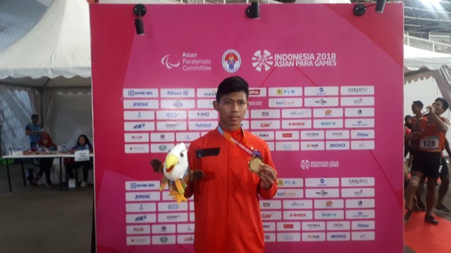 Atlet lari Indonesia di Asian Para Games 2018, Sapto Yogo Purnomo. (Foto: kumparan/Karina Nur Shabrina)