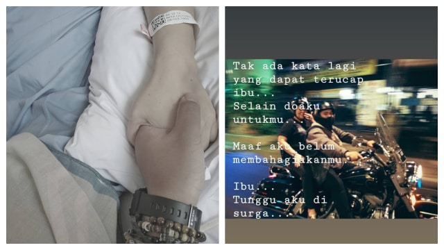 Ungkapan duka anak bungsu Indro 'Warkop' (Foto: IG @harleyano)