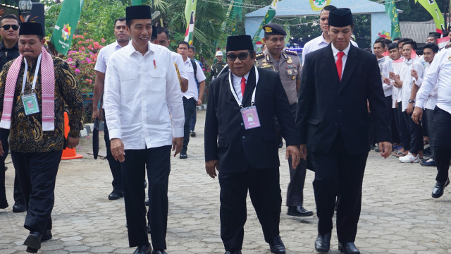 Presiden Jokowi saat menghadiri acara Rakernas LDII di Pondok Gede. (Foto: Yudhistira Amran Saleh/kumparan)