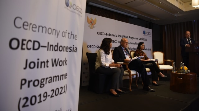 Peluncuran survei OECD tentang perekonomian Indonesia. (Foto: Langgeng Wahyu P/Biro KLI Kemenkeu)