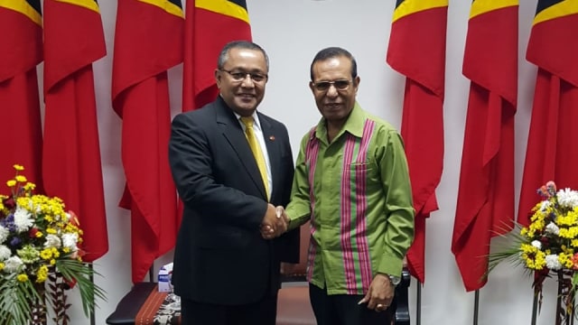Dubes bertemu Perdana Menteri Timor-Leste sampaikan bantuan untuk korban bencana gempa dan tsunami di Palu dan Donggala, Rabu (10/10/2018). (Foto: Dok. Kementerian Luar Negeri)