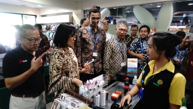 Uji coba Quick Response Indonesia Standard (QRIS) Code di Nusa Dua, Bali, Rabu (10/10/2018). (Foto: Helmi Afandi Abdullah/kumparan)