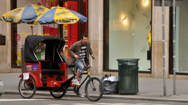 Pedicab di New York, Amerika Serikat (Foto: Flickr/Gane)