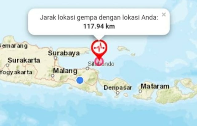 Gempa di Situbondo Terasa di Surabaya hingga Bali