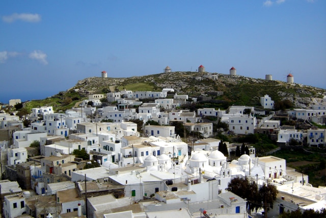 Pemandangan permukiman di Pulau Amorgos (Foto: Wikimedia Commons)