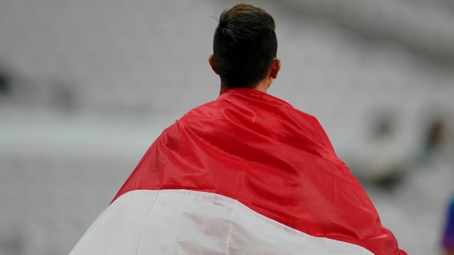 Eko Saputra, atlet para atletik Indonesia di ajang Asian Para Games 2018. (Foto:  Jakarta Post Images/INAPGOC/Stefan Sihombing  )